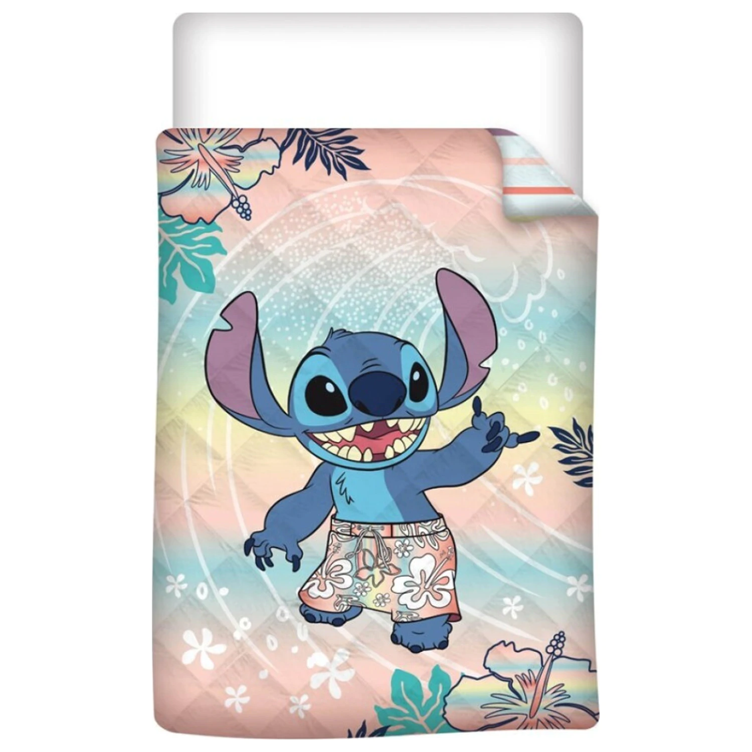 Stitch Hawaiian Dream prešívaný prehoz na posteľ, paplón 140x200cm produktová fotografia