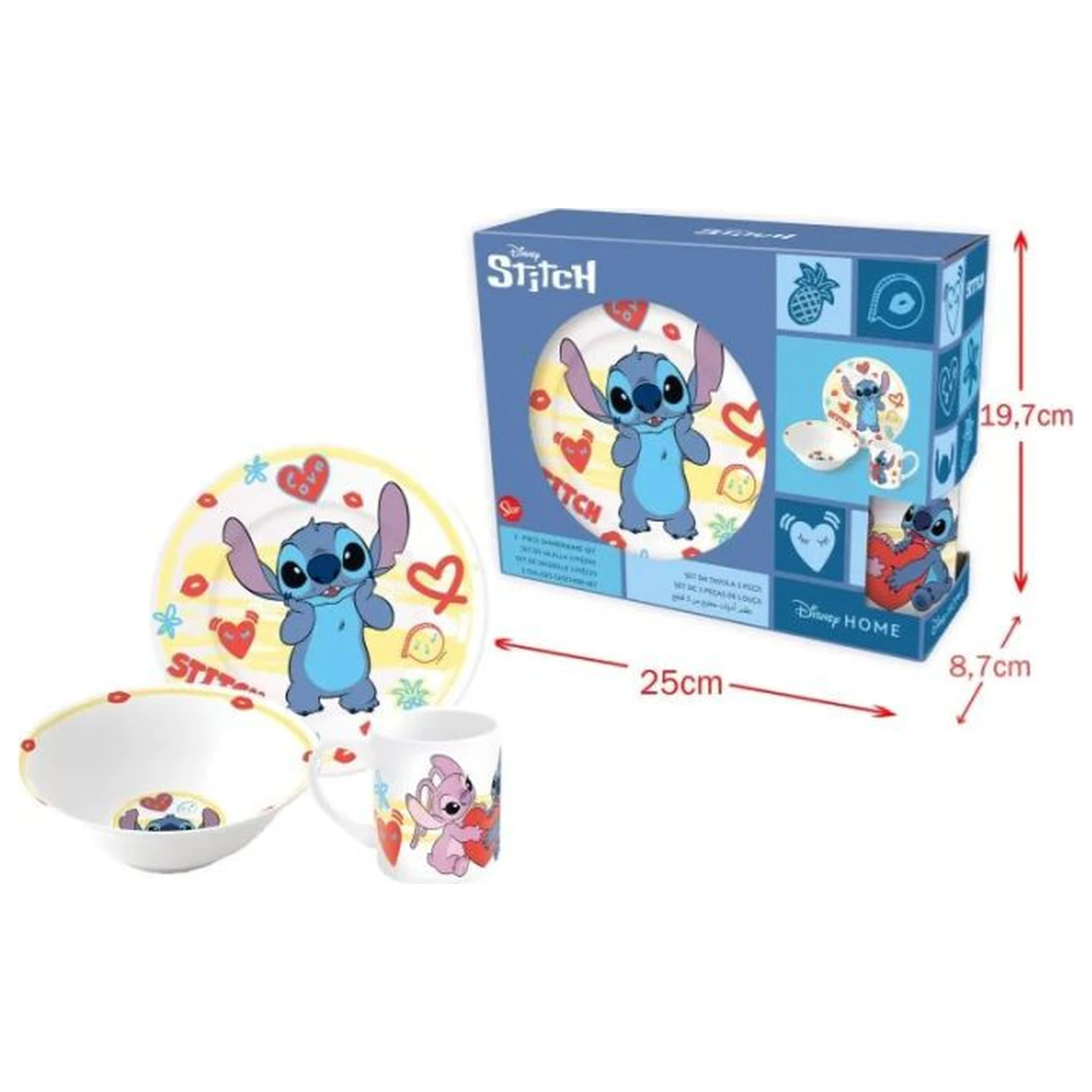 Stitch Heart porcelánová súprava riadu produktová fotografia