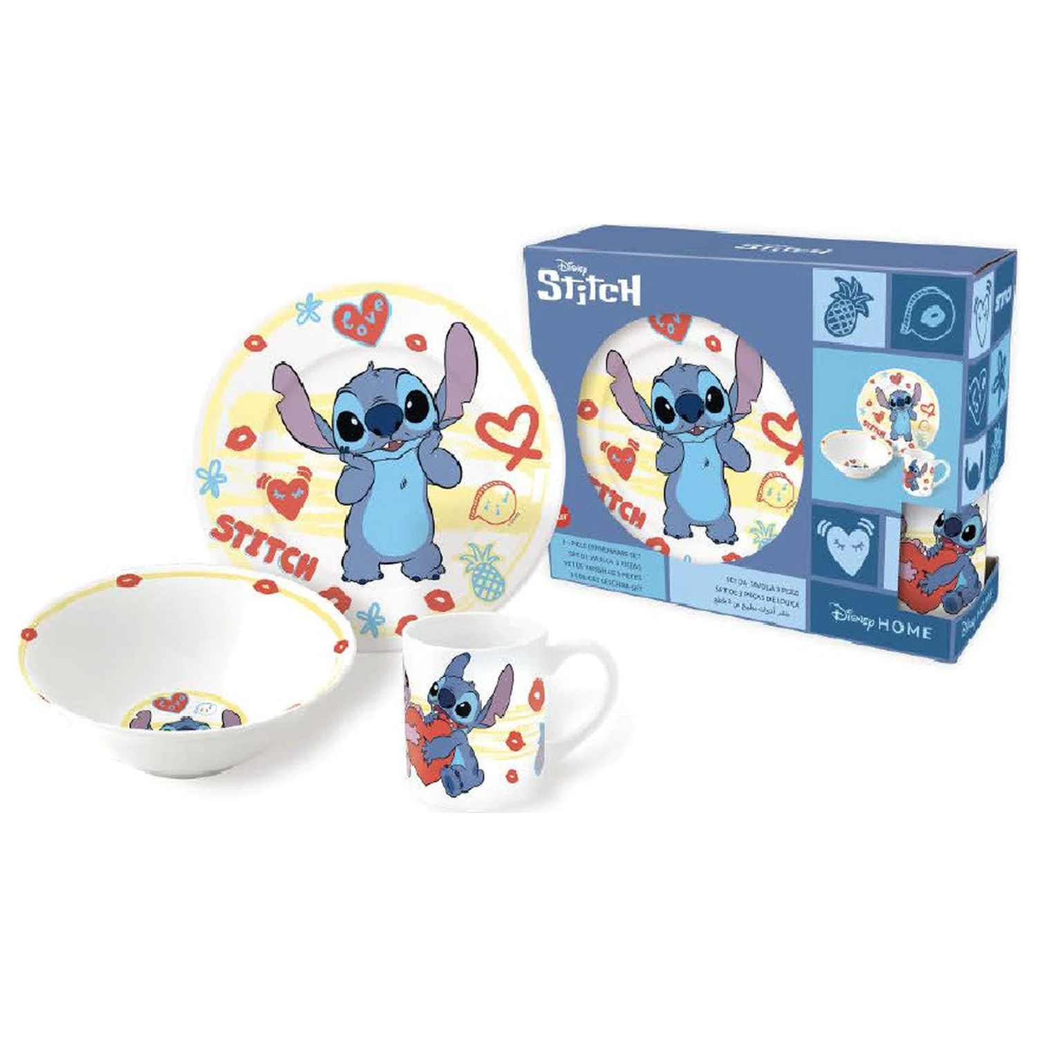 Stitch Heart porcelánová súprava riadu produktová fotografia