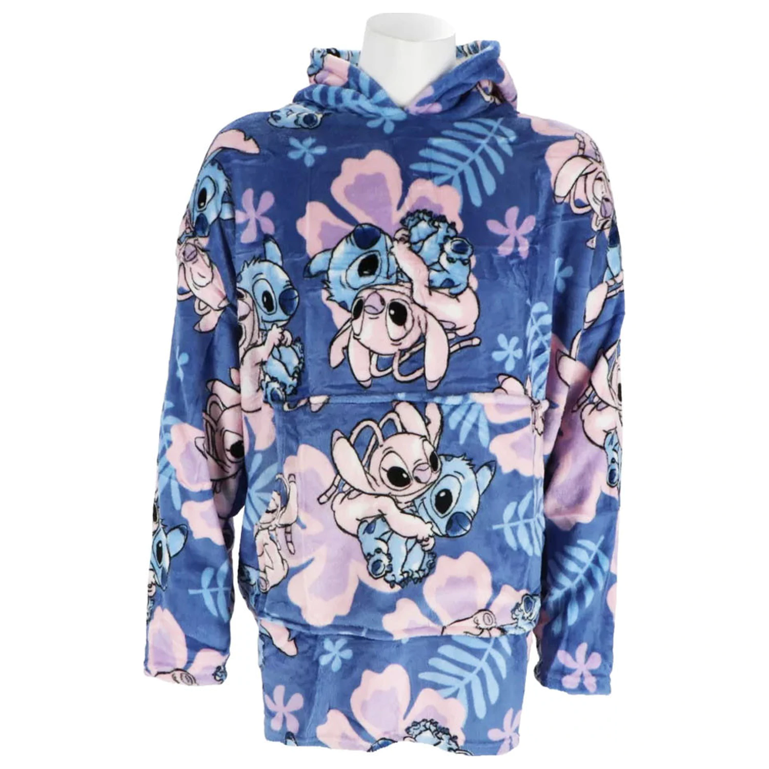 Stitch Hibiscus nazúvacia plyšová flísová deka, Poncho 3-6 rokov produktová fotografia