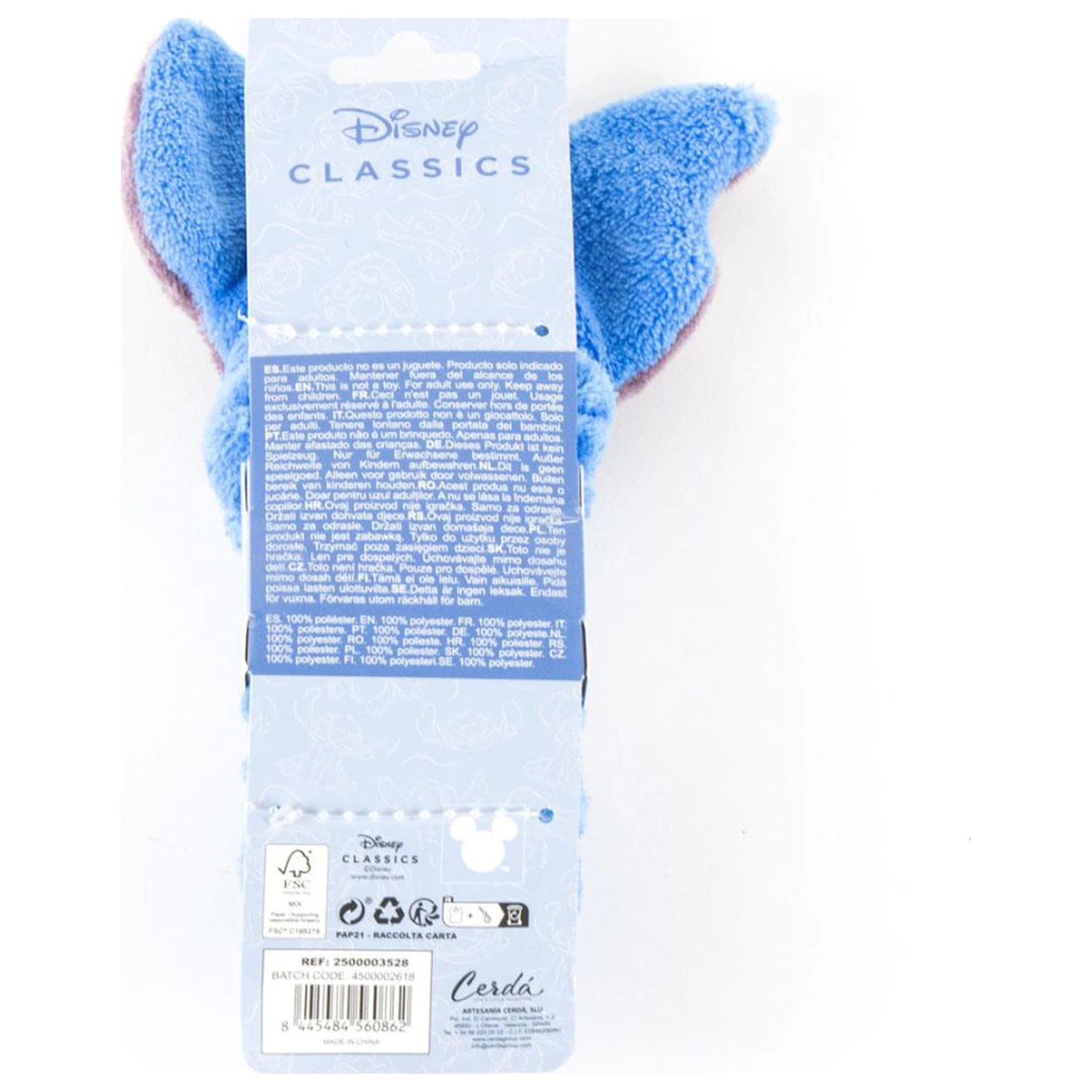 Stitch Svetlomodrá kozmetická čelenka produktová fotografia