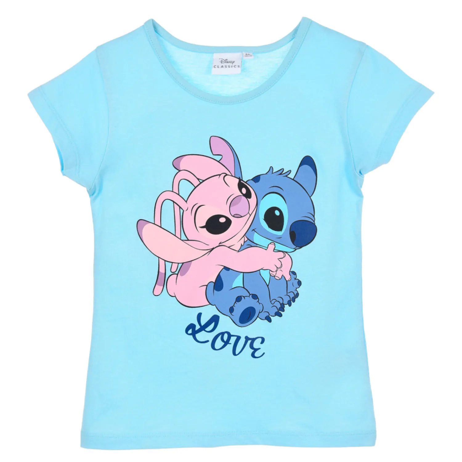 Detské tričko s krátkym rukávom Stitch Love, top produktová fotografia