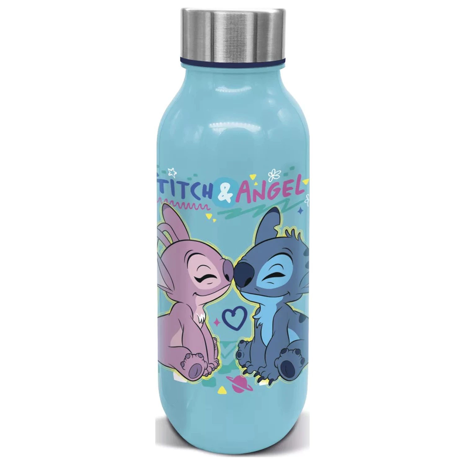 Stitch Love plastová fľaša na vodu so skrutkovacím uzáverom 640 ml produktová fotografia