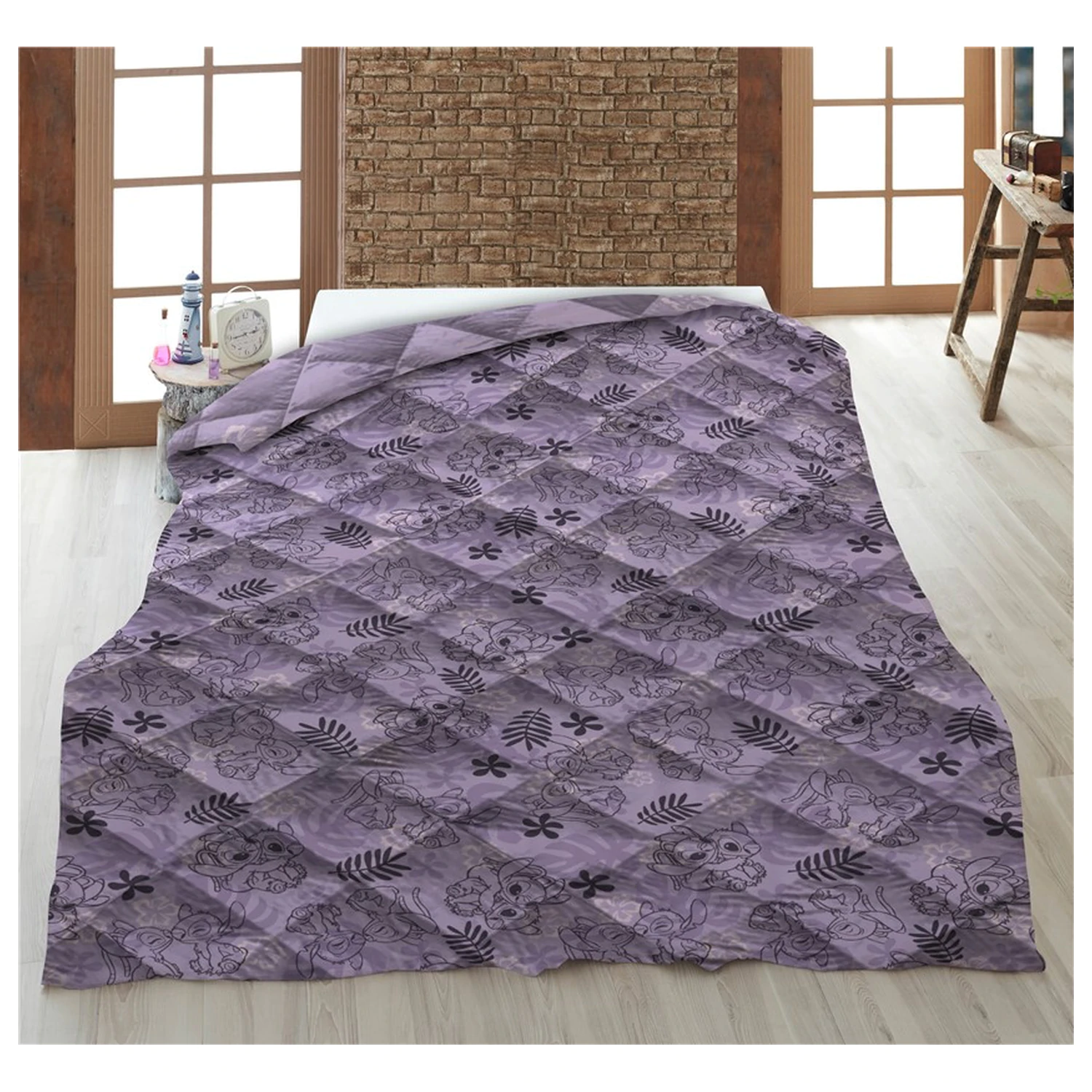 Stitch Lilo and Stitch Love Story prešívaný obliečka na perinu, prikrývka 140x200cm produktová fotografia