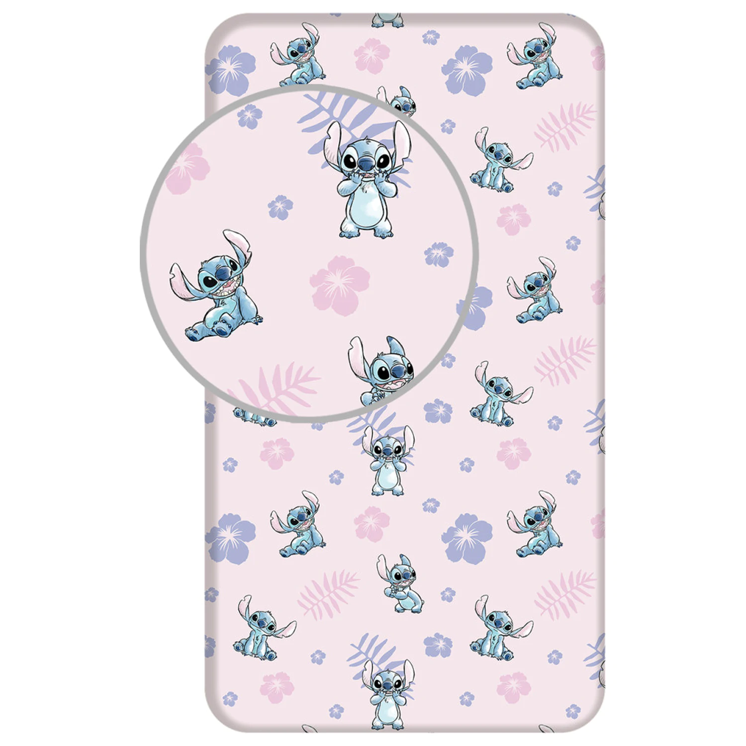 Stitch Pink Fitted prestieradlo 90x200 cm produktová fotografia