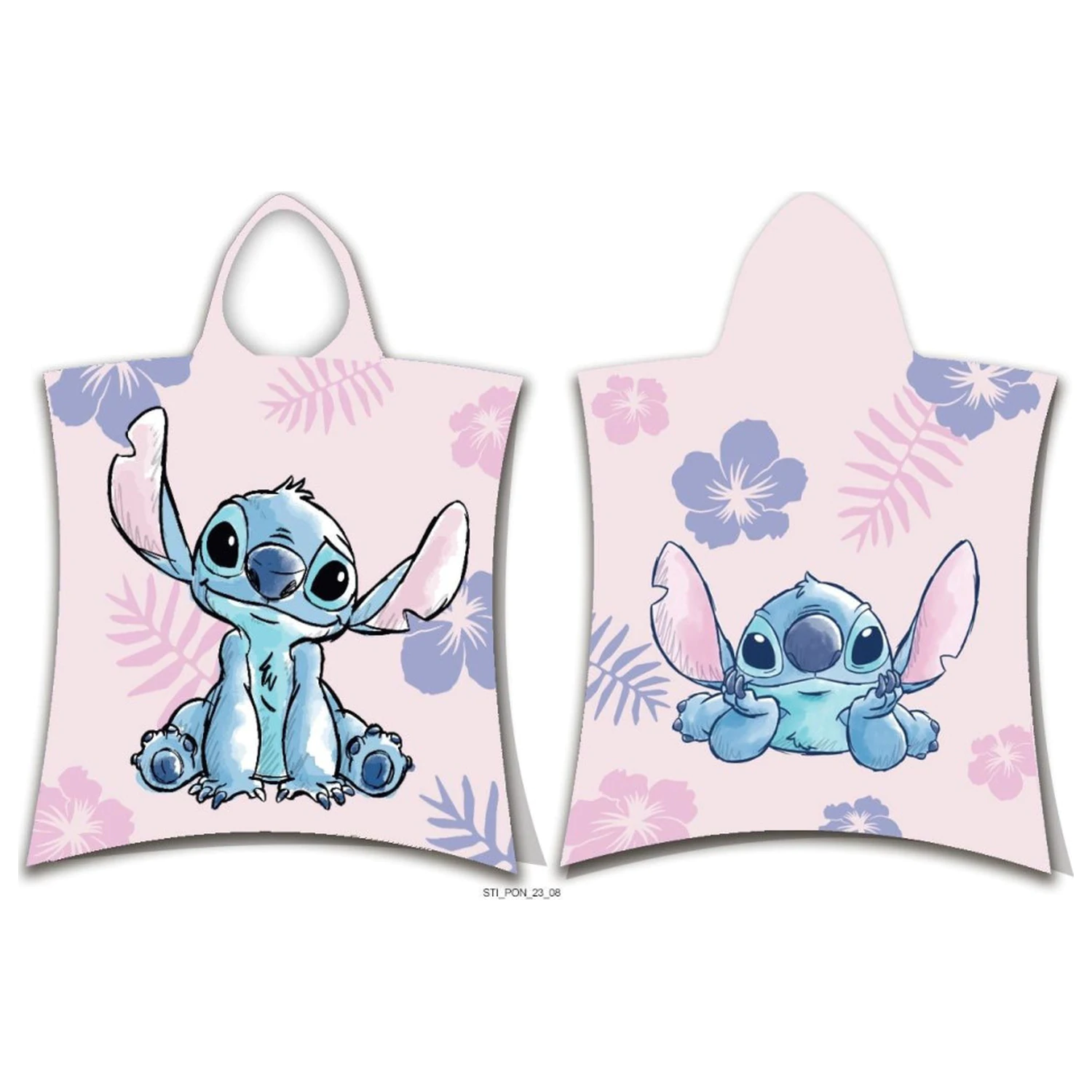 Stitch Pink plážový uterák pončo produktová fotografia