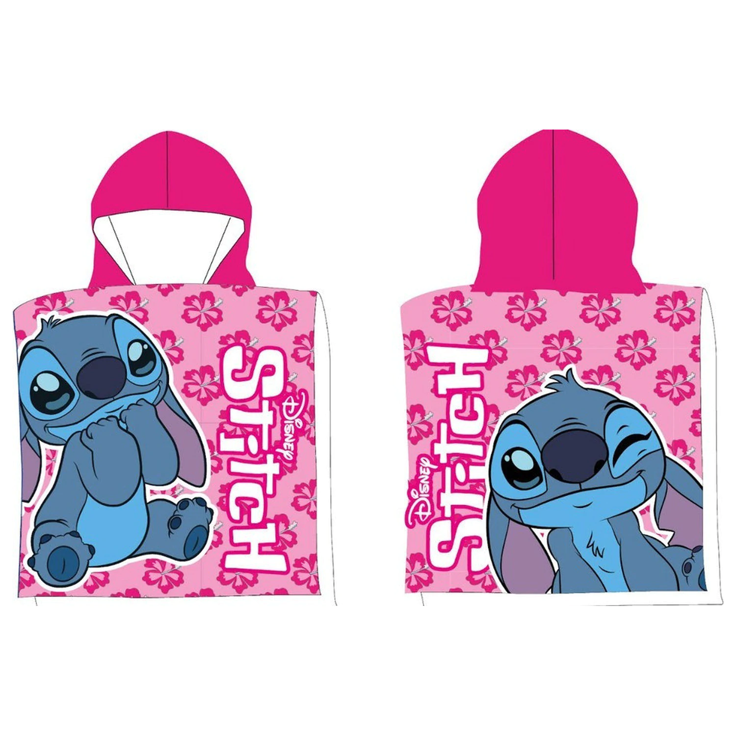 Stitch Pink Wink Beach Uterák Pončo 50x100 cm produktová fotografia