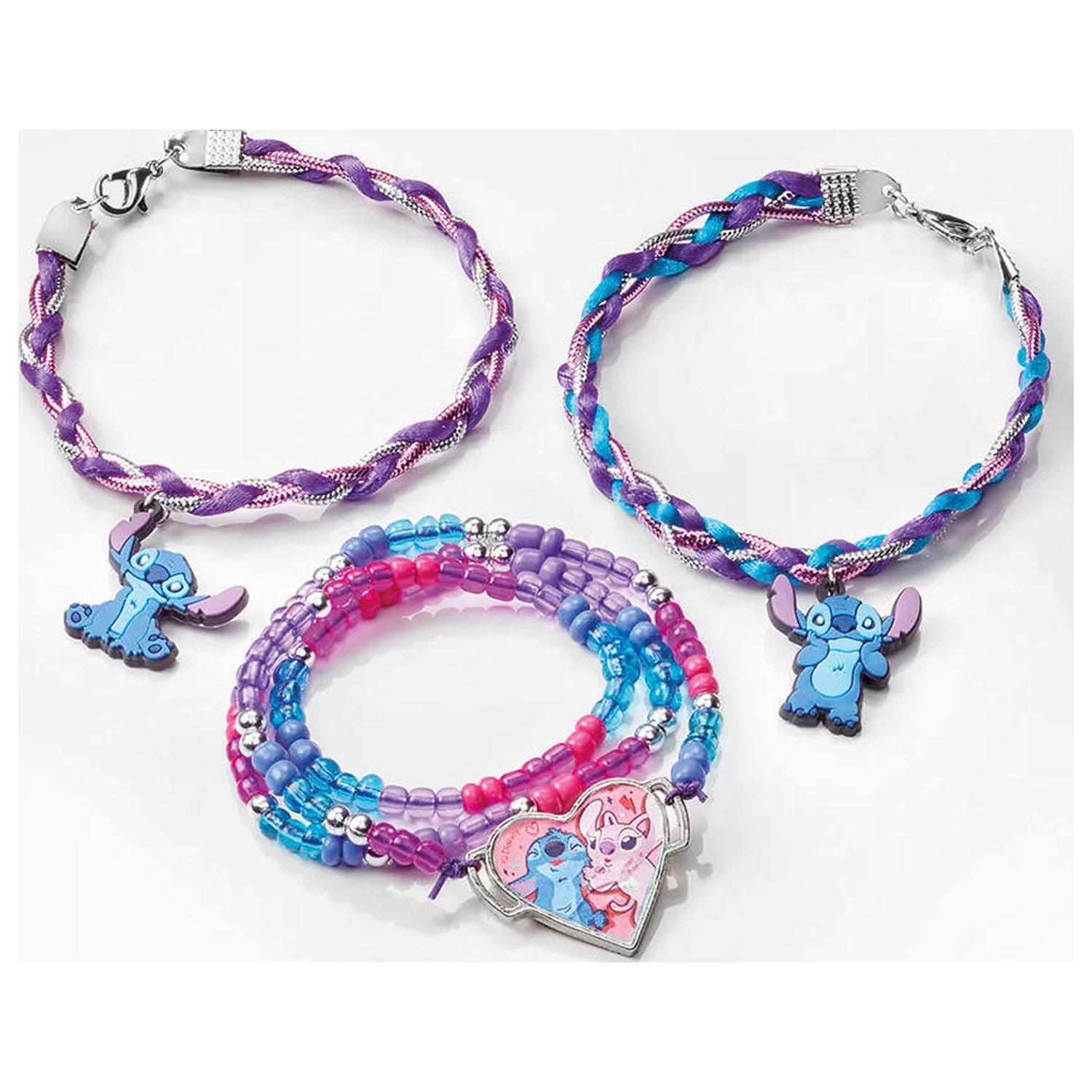 Súprava na výrobu fialového náramku s príveskami Stitch produktová fotografia
