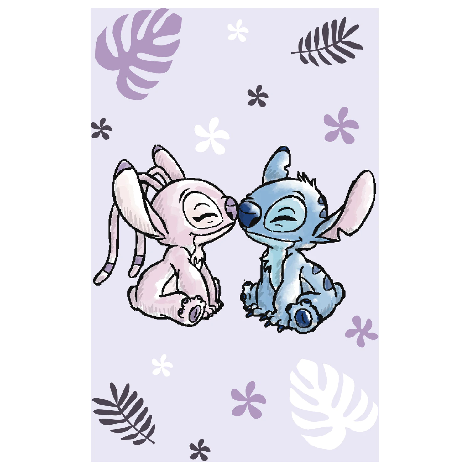 Stitch Fialová Flísová Deka produktová fotografia