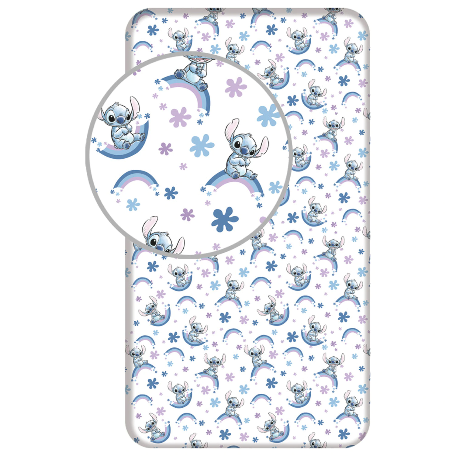 Stitch Rainbow plachta s gumou 90x200 cm produktová fotografia