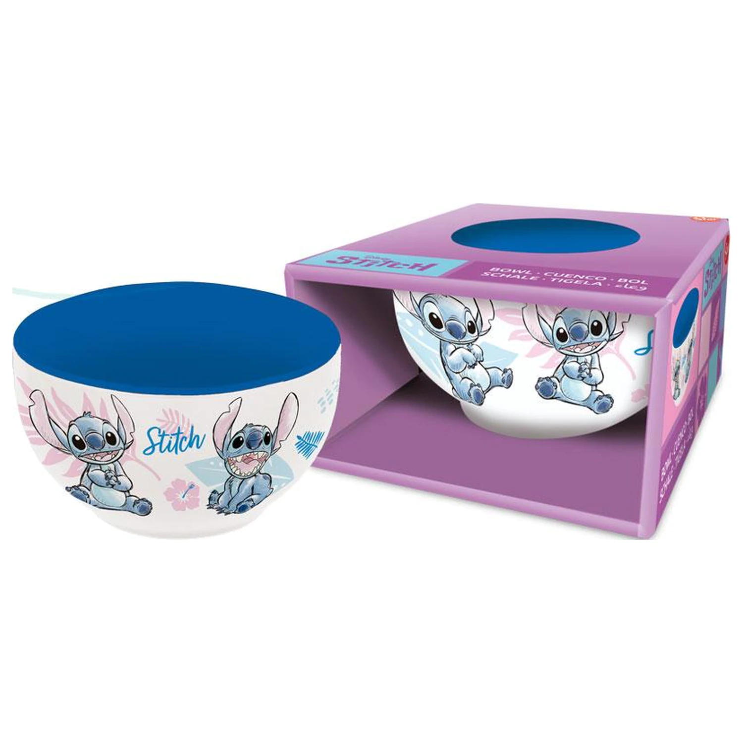 Stitch Akvarelová Modrá Keramická Miska produktová fotografia