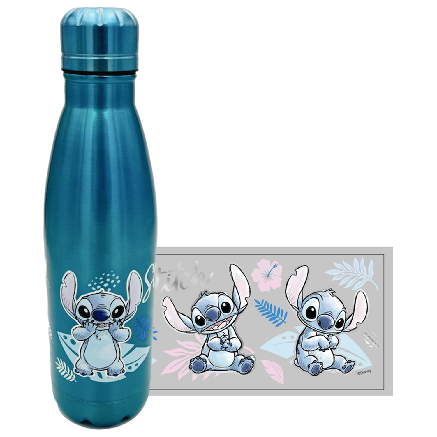 Stitch Watercolor Metalic Blue nerezová fľaša 780ml produktová fotografia