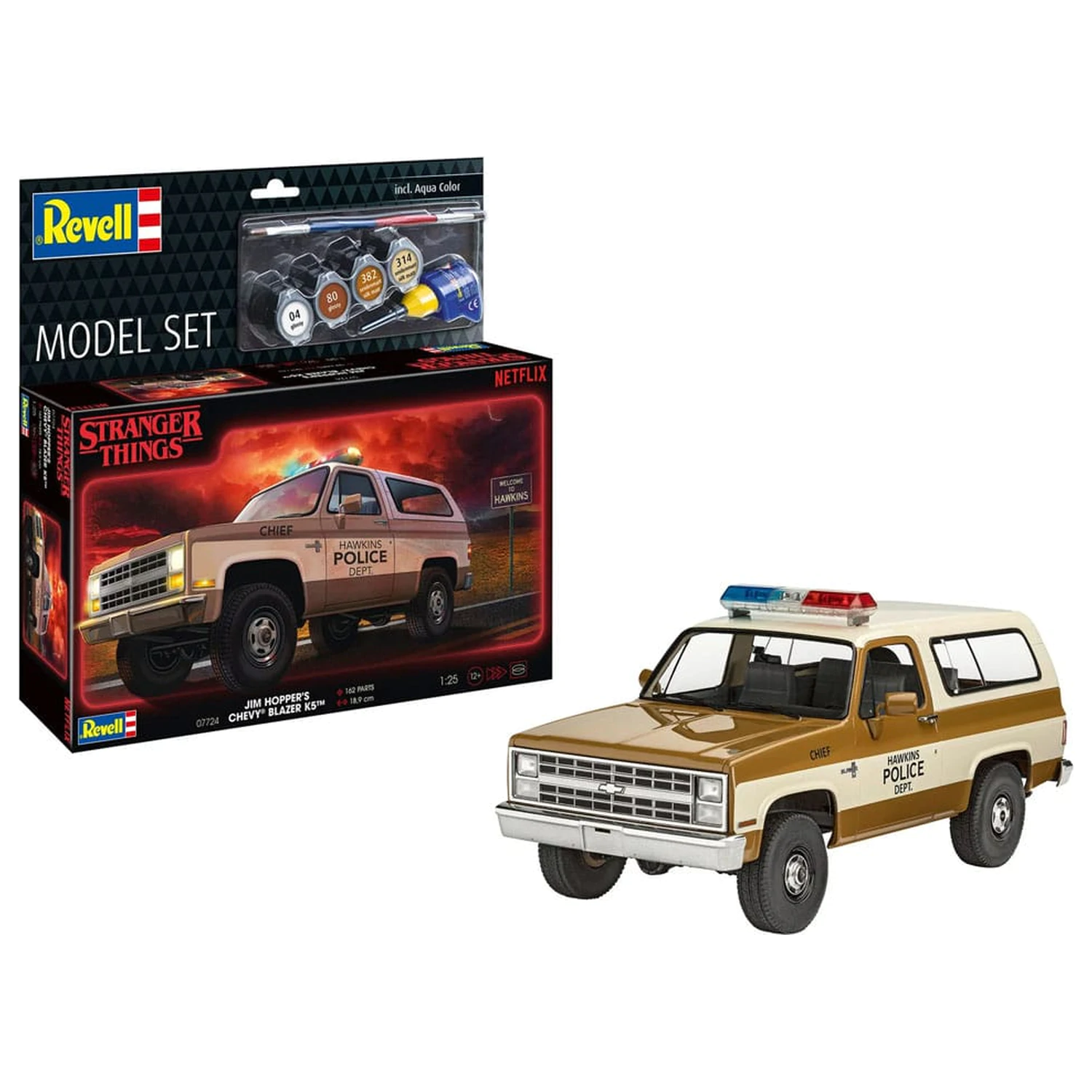 Stranger Things Súprava Modelu 1/25 1985 Chevrolet K5 Blazer (Aqua Color) 19 cm produktová fotografia