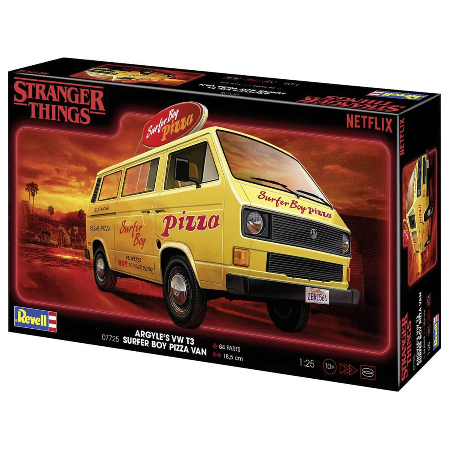 Stranger Things Model Kit 1/25 VW T3 Bus Surfer Boy 19 cm produktová fotografia