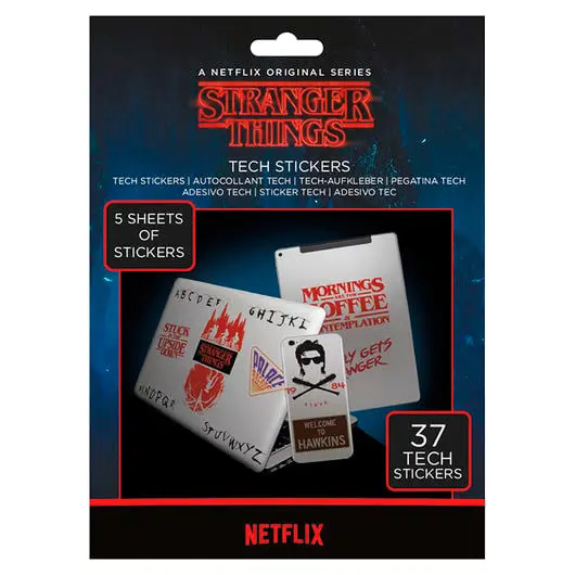 Stranger Things sada 37 tech nálepiek produktová fotografia