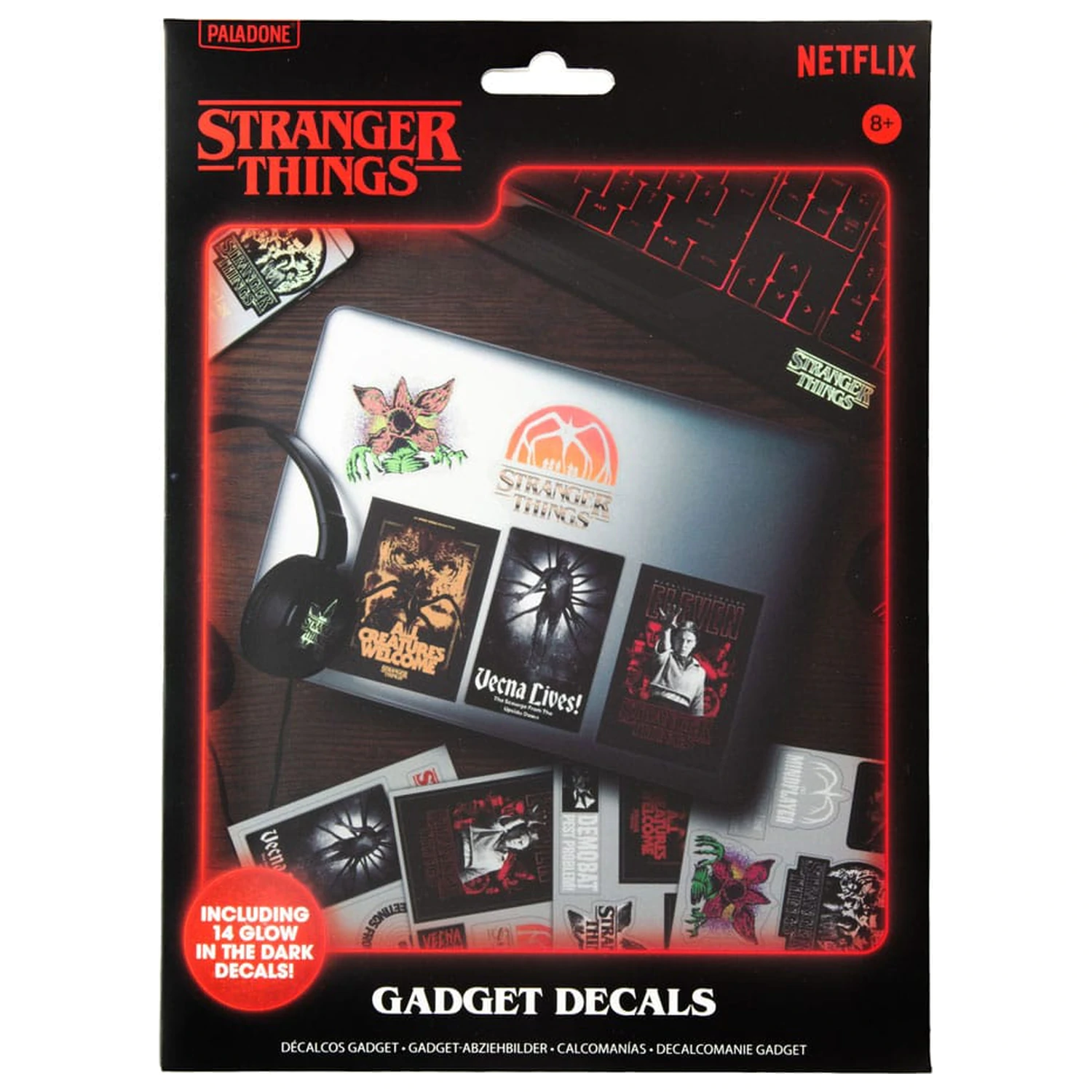 Stranger Things 5 Gadget Nálepky, ktoré svietia v tme produktová fotografia