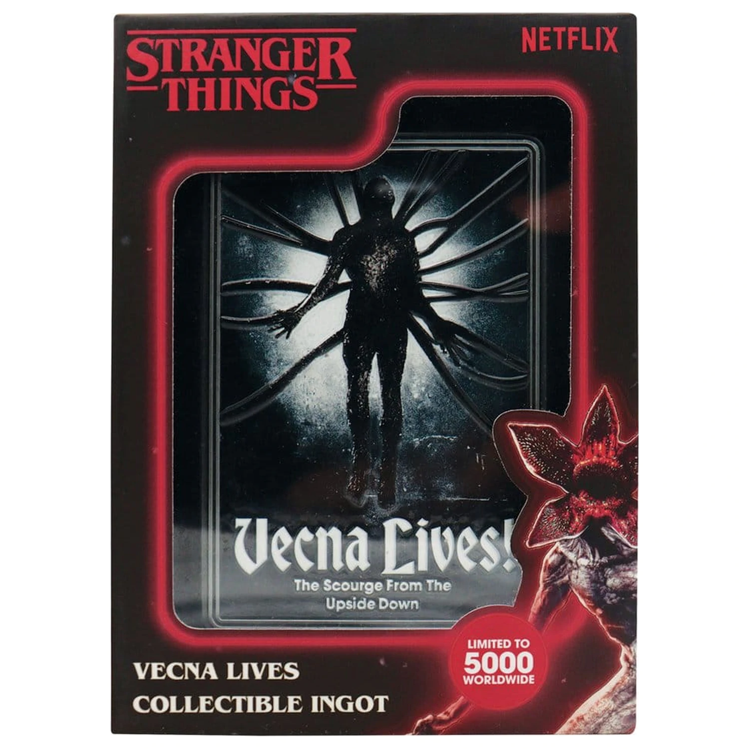 Stranger Things 5 ingot Vecna Lives limitovaná edícia produktová fotografia