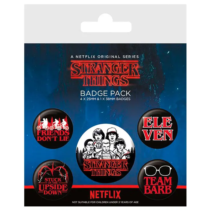 Stranger Things Pin-Back Buttons 5-Pack Characters termékfotó