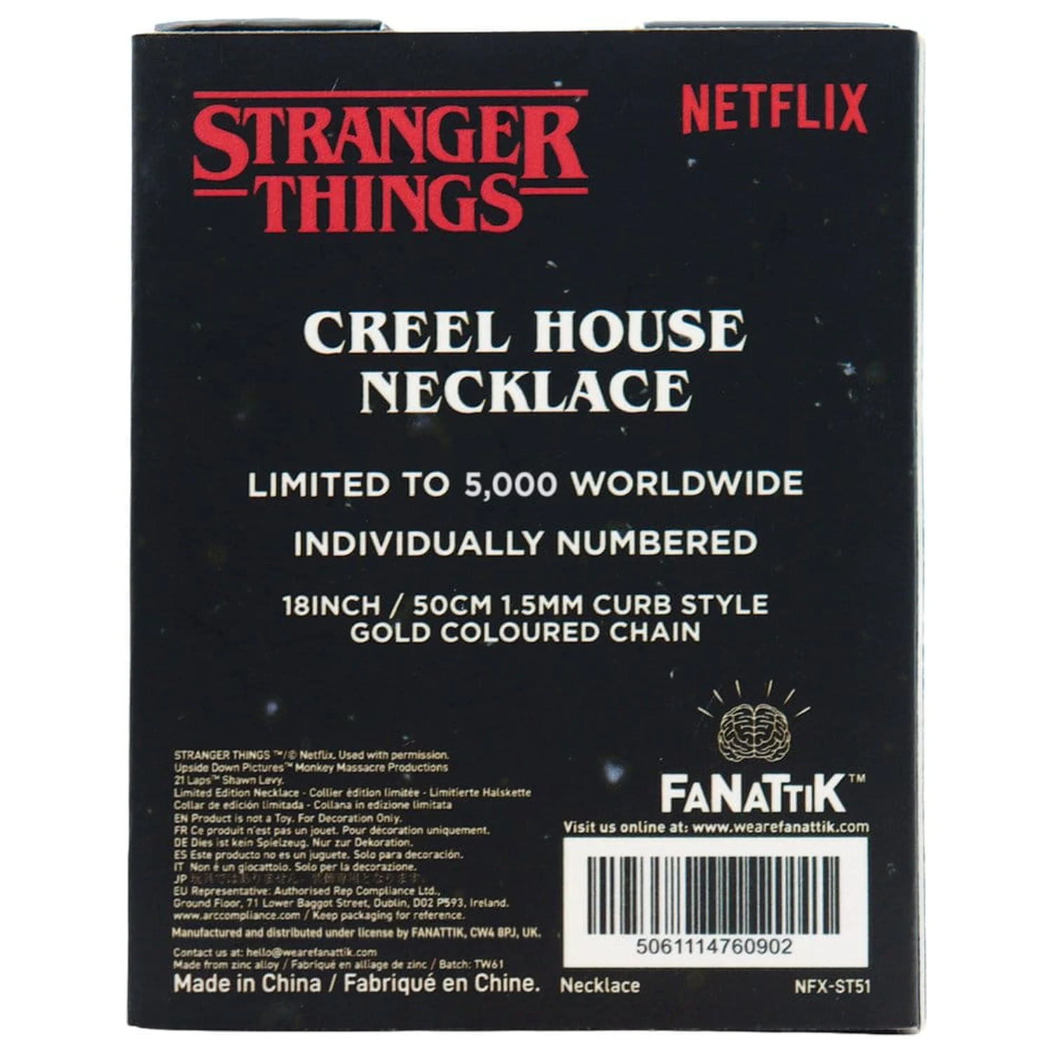 Stranger Things Náhrdelník Creel House Window Limitovaná Edícia 3 x 2 cm produktová fotografia
