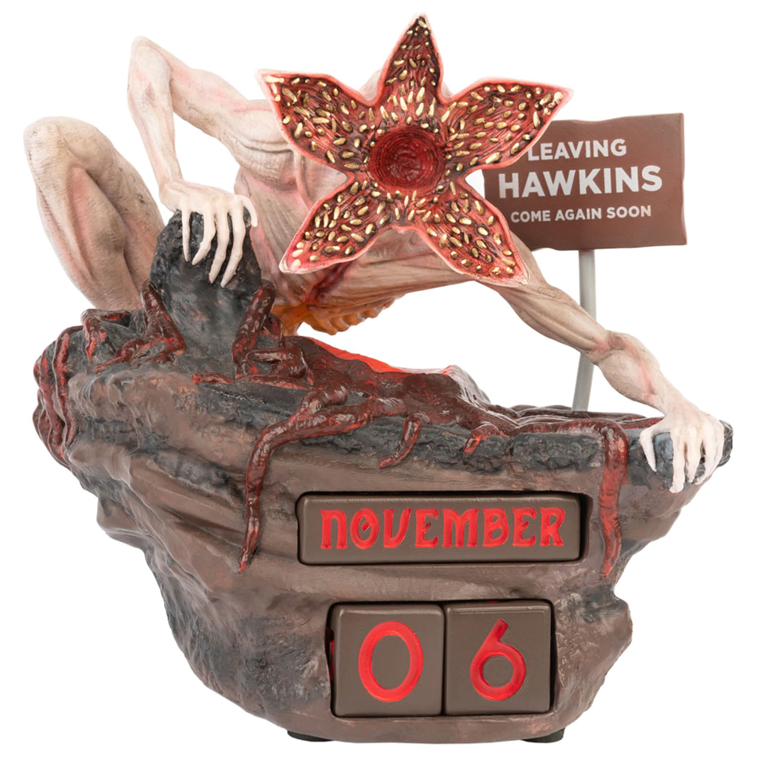 Stranger Things Demogorgon 3D večný kalendár produktová fotografia