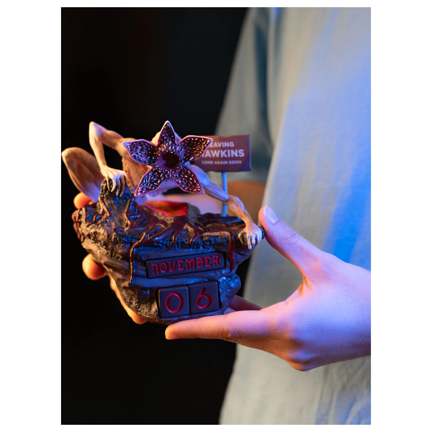 Stranger Things Demogorgon 3D večný kalendár produktová fotografia