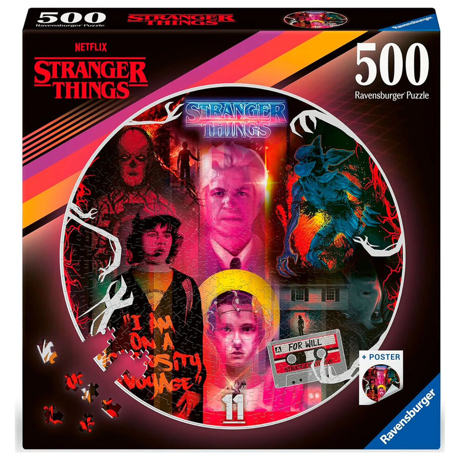 Stranger Things Okrúhle Puzzle Friends Don't Lie (500 dielikov) produktová fotografia