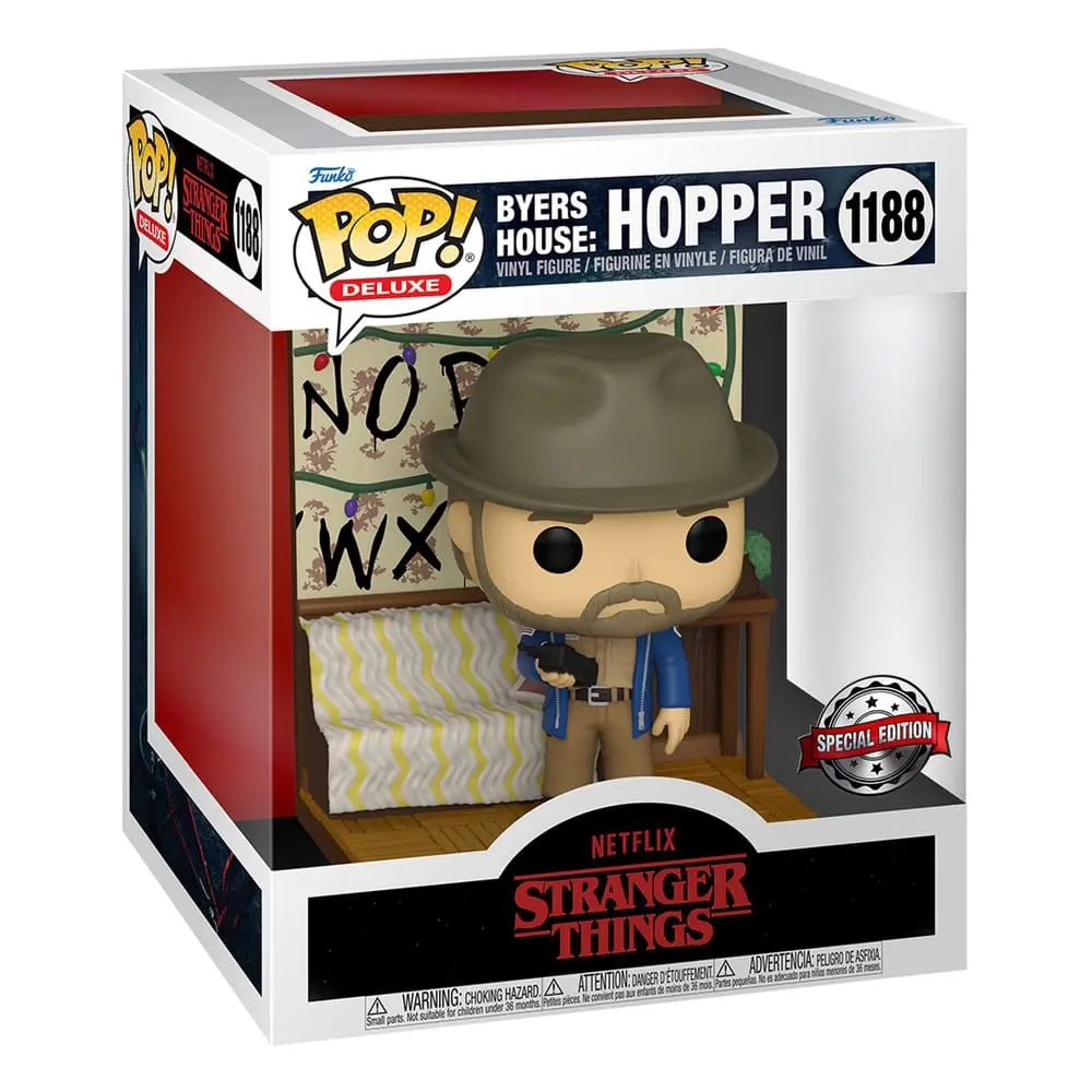 Stranger Things POP! Deluxe Vinylová figúrka Byers House: Hopper 9 cm produktová fotografia