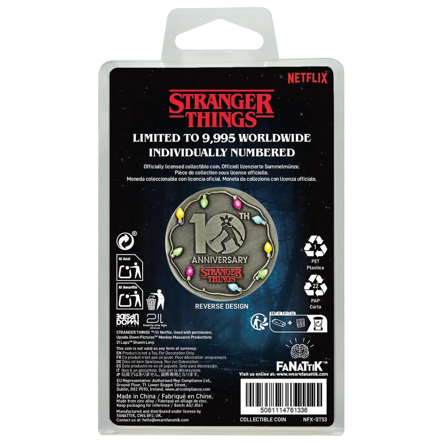 Zberateľská minca Stranger Things 10. výročie Eleven Limited Edition produktová fotografia