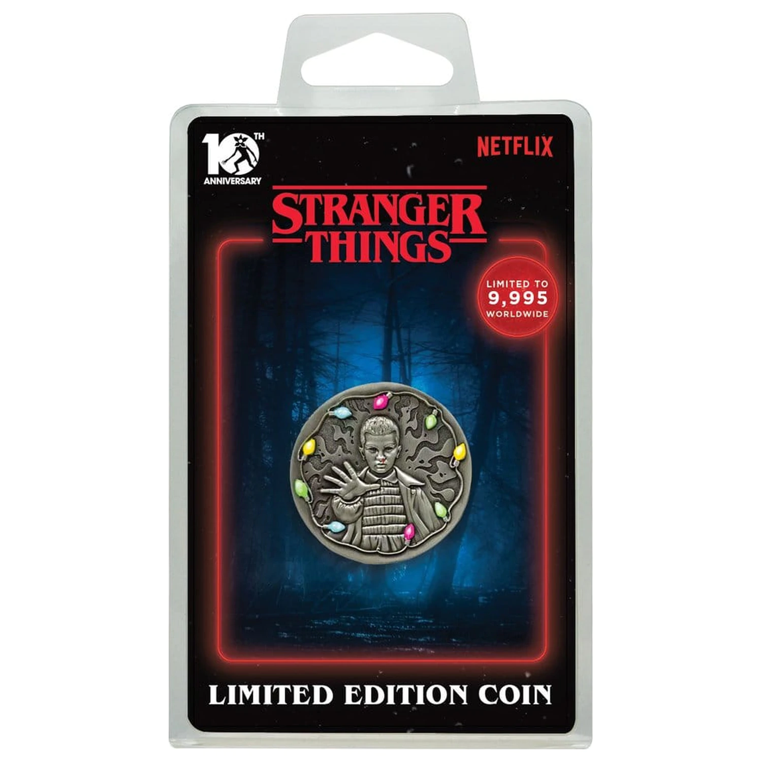 Zberateľská minca Stranger Things 10. výročie Eleven Limited Edition produktová fotografia