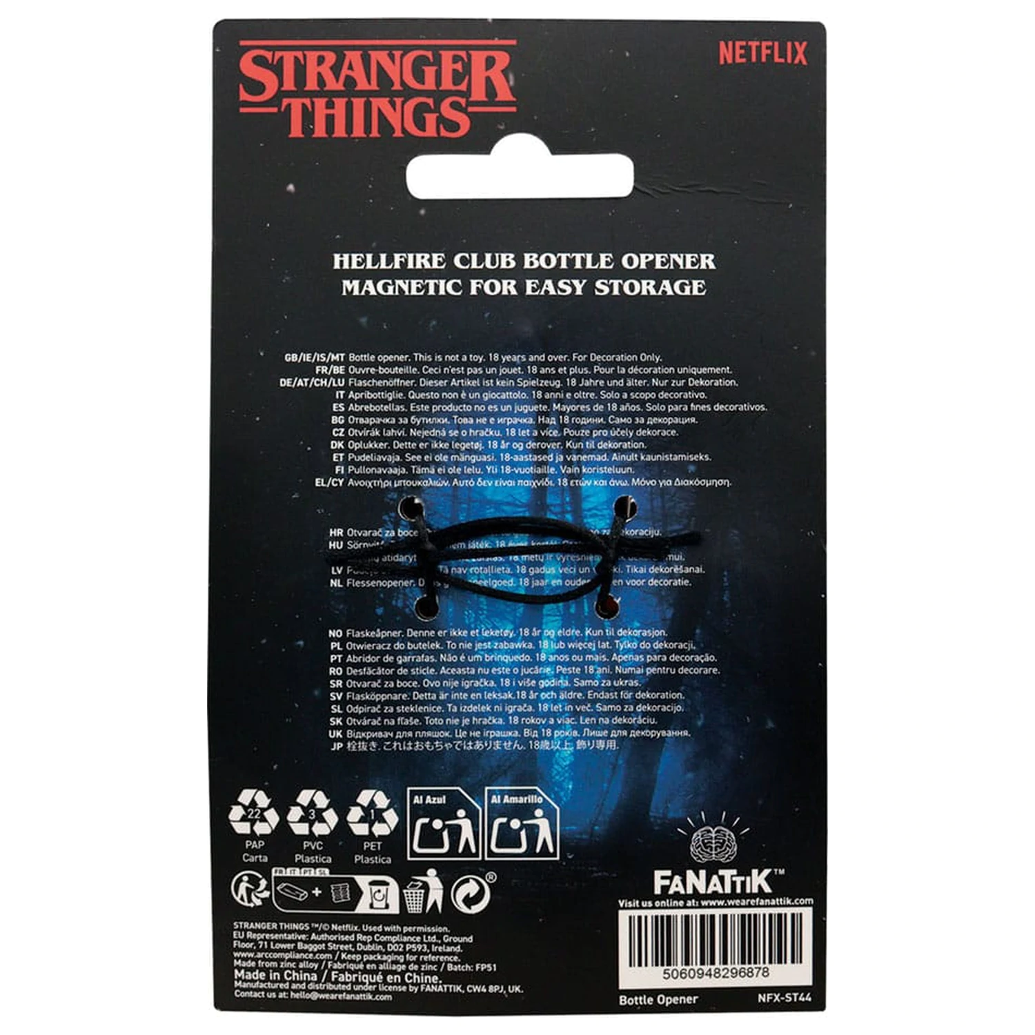 Stranger Things Otvárač na fľaše Hellfire Club produktová fotografia