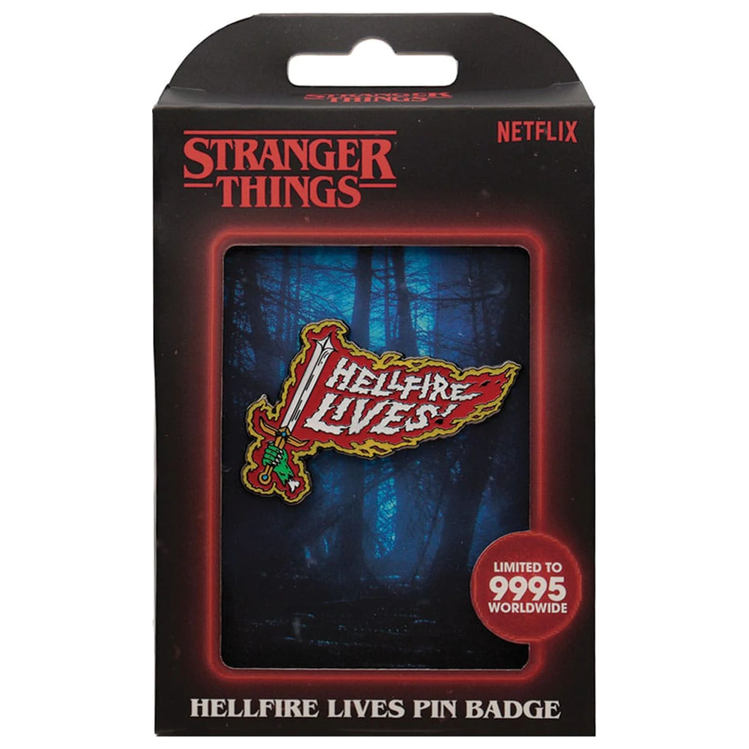 Stranger Things Pin odznak Hellfire Lives Limitovaná edícia produktová fotografia