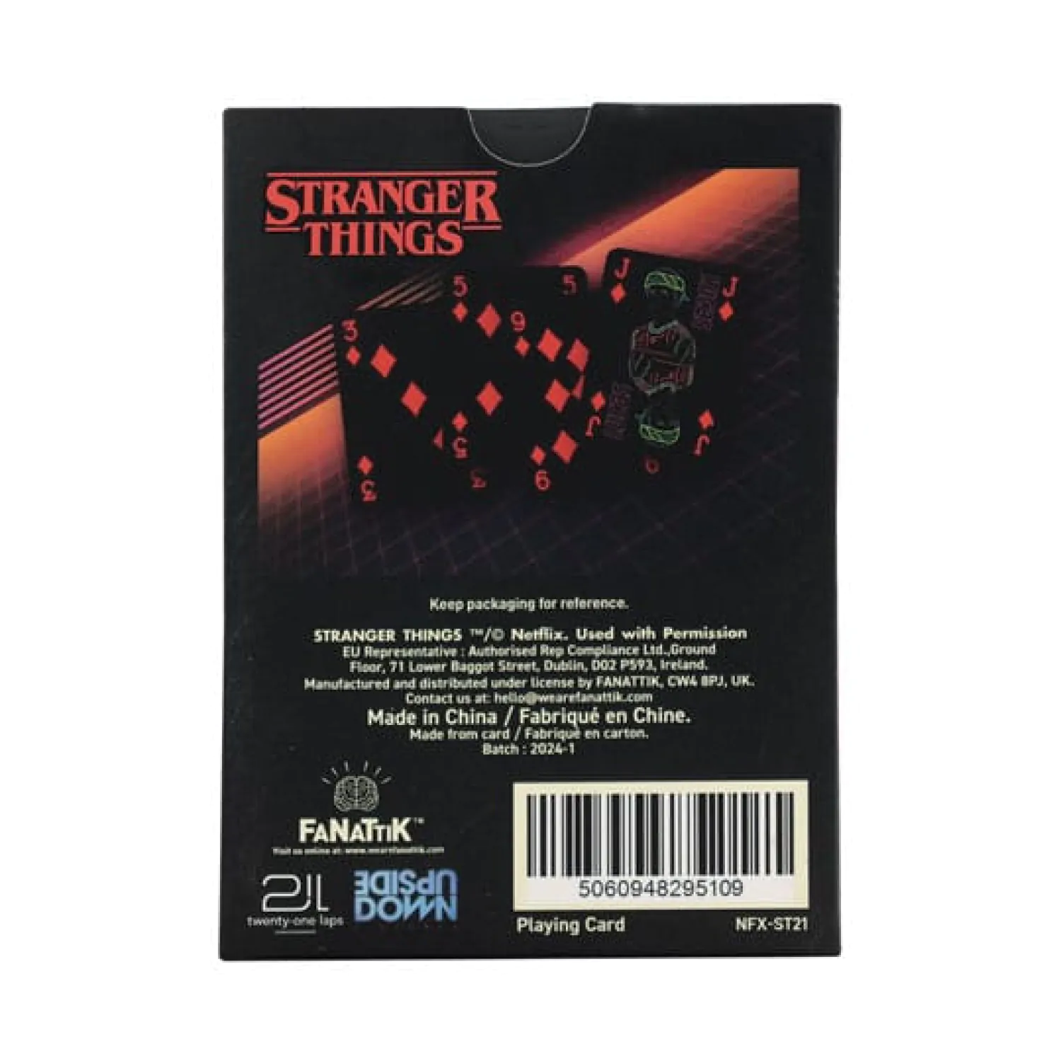 Stranger Things hracie karty produktová fotografia