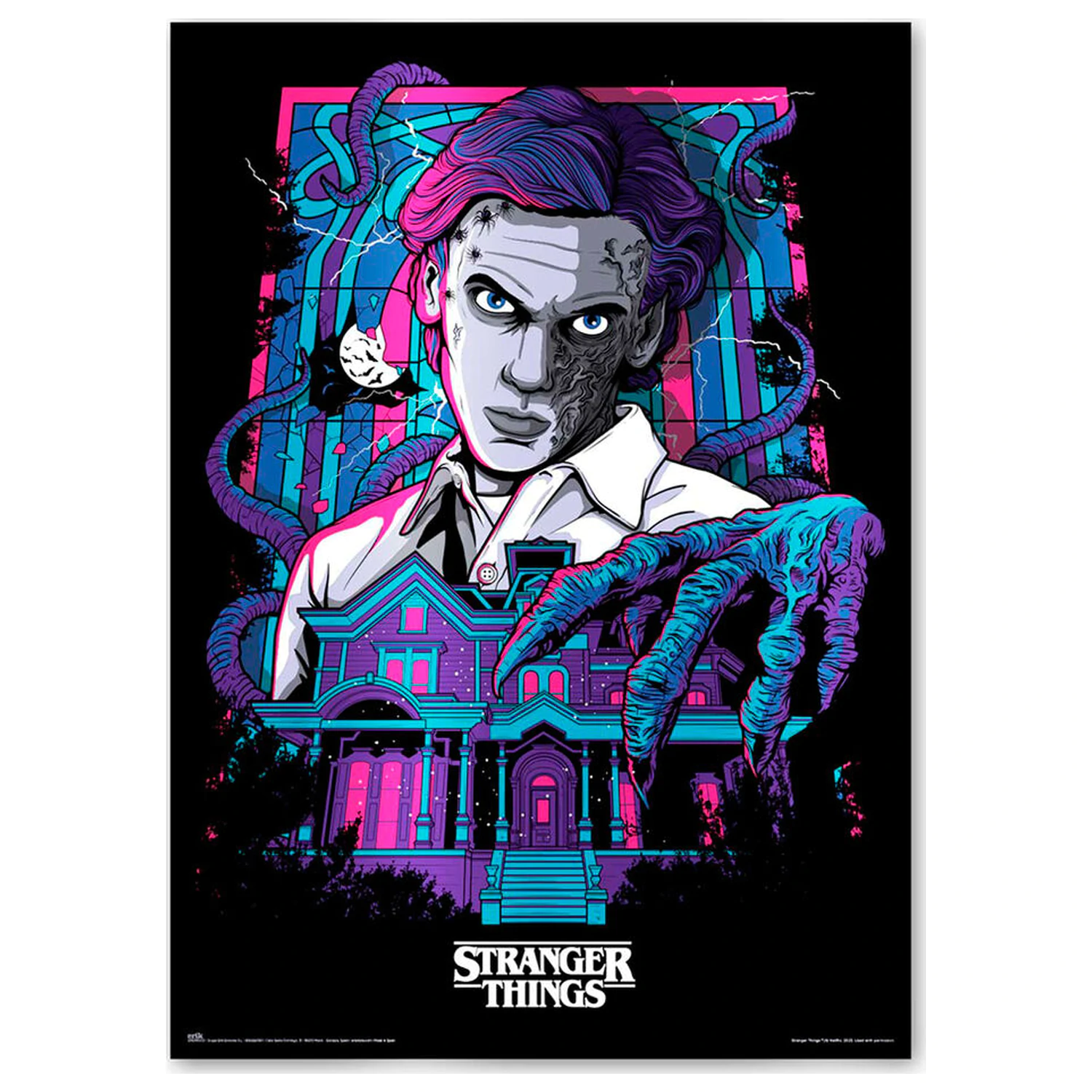 Stranger Things luminiscenčný plagát produktová fotografia