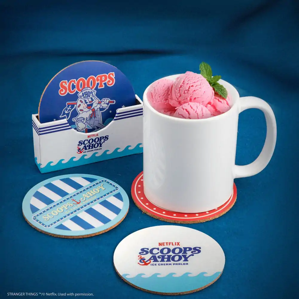 Stranger Things Scoops Ahoy podložka pod pohár, 4 kusy produktová fotografia