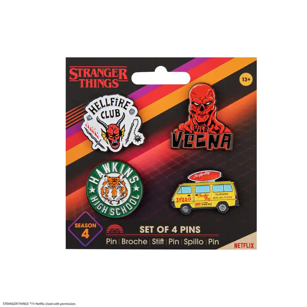 Stranger Things Pins 4-Pack Season 4 termékfotó