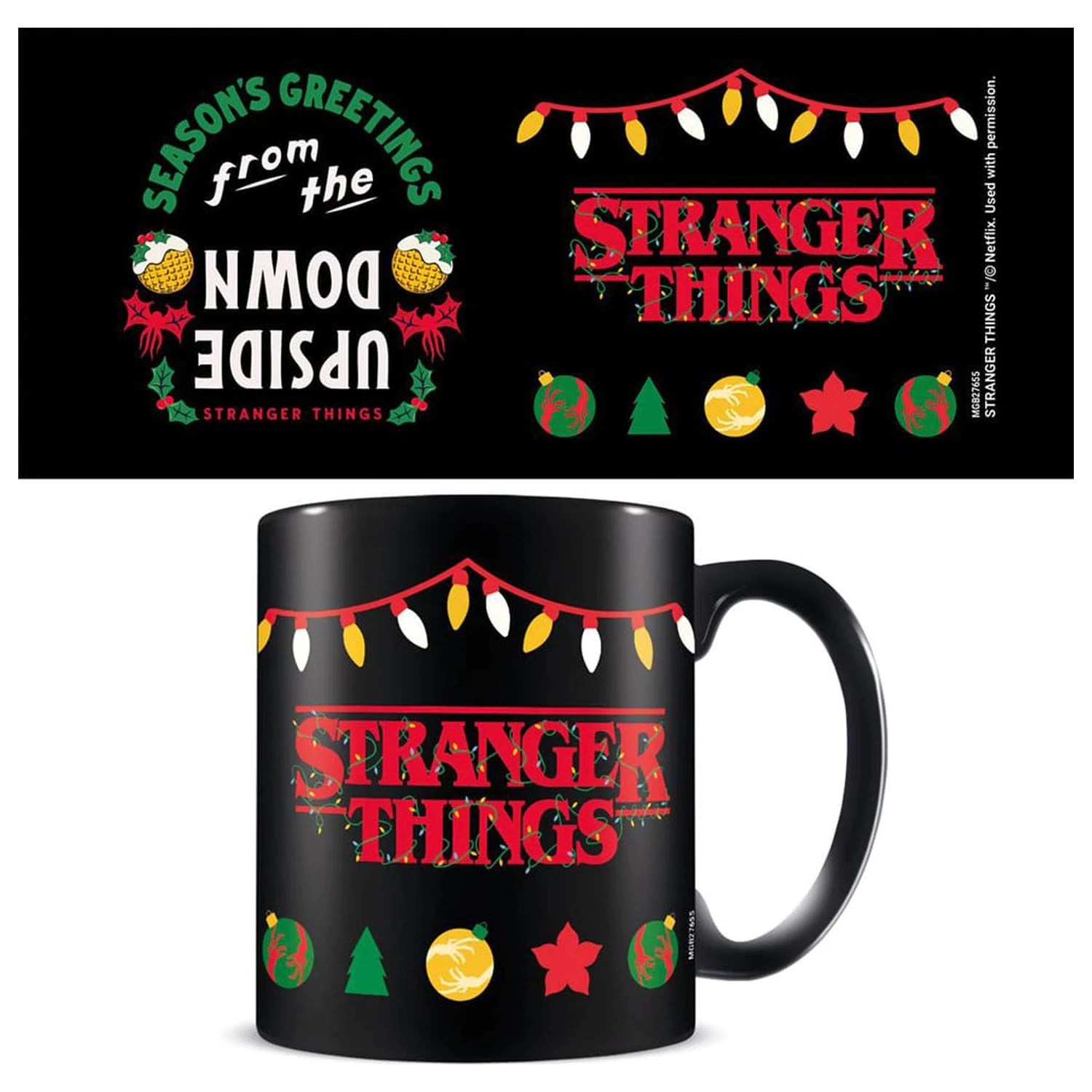 Stranger Things Hrnček Seasons Greetings Upside Down produktová fotografia