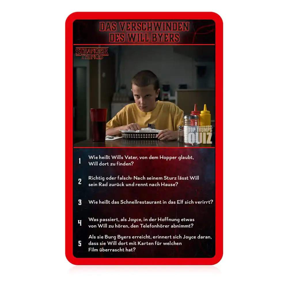 Stranger Things kartová hra Top Trumps kvíz *Nemecká verzia* produktová fotografia