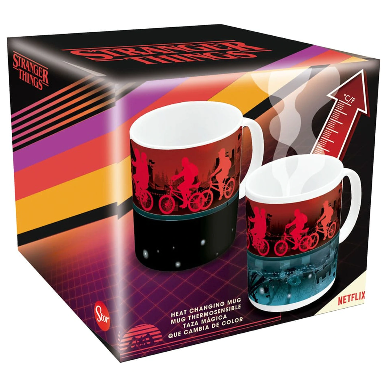 Stranger Things hrnček meniaci farbu Upside Down 325 ml produktová fotografia