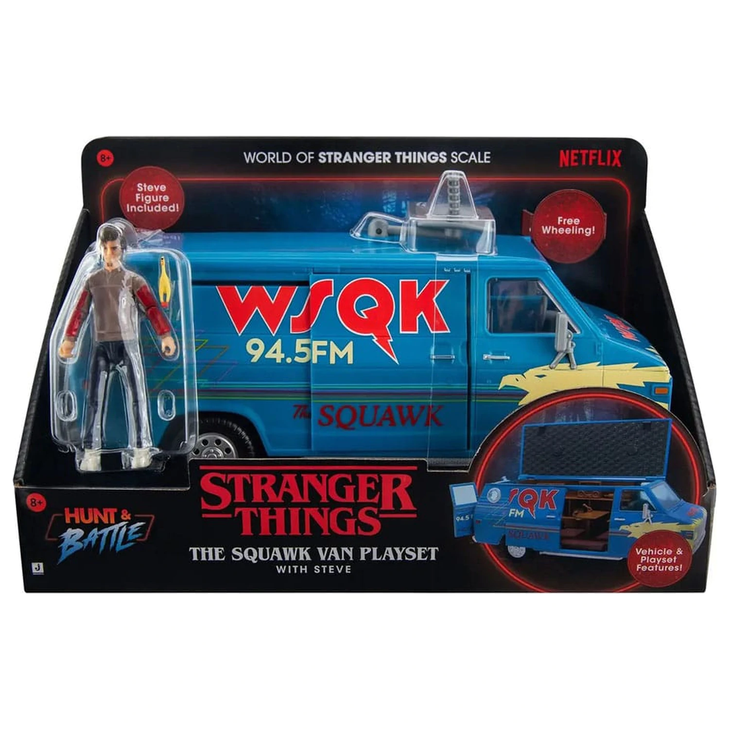 Stranger Things World Of Figure & Vehicle vozidlo s akčnou figúrkou The Squawk van s herným setom Steve produktová fotografia