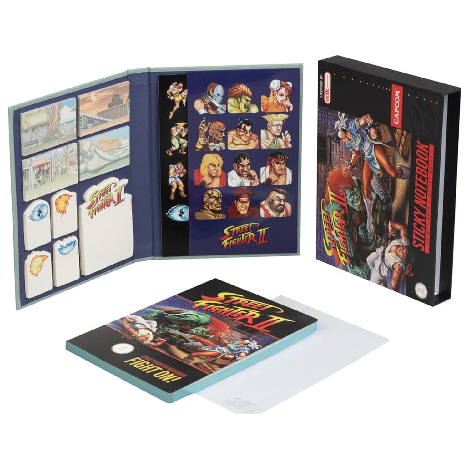 Street Fighter A5 premium zápisník s lepiacimi poznámkami produktová fotografia