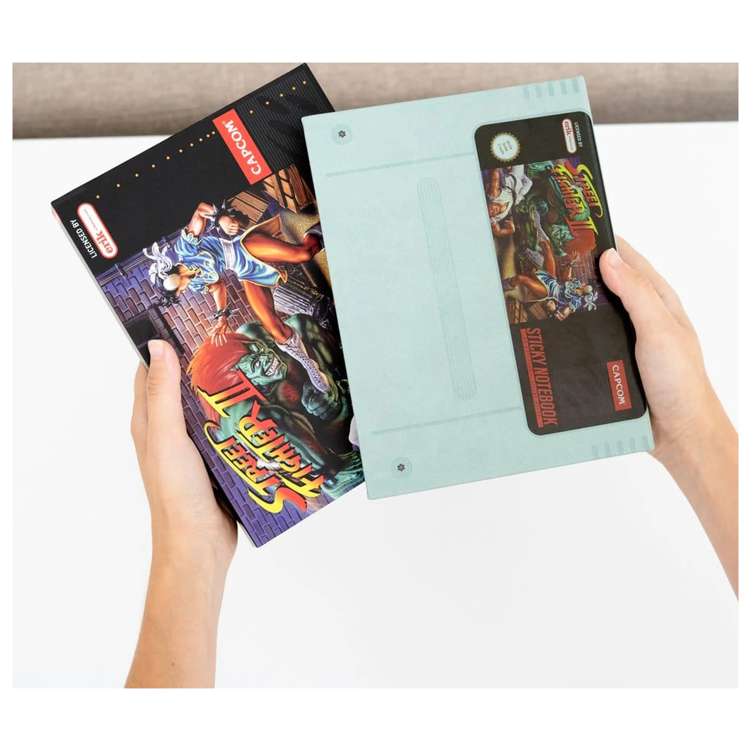 Street Fighter A5 premium zápisník s lepiacimi poznámkami produktová fotografia