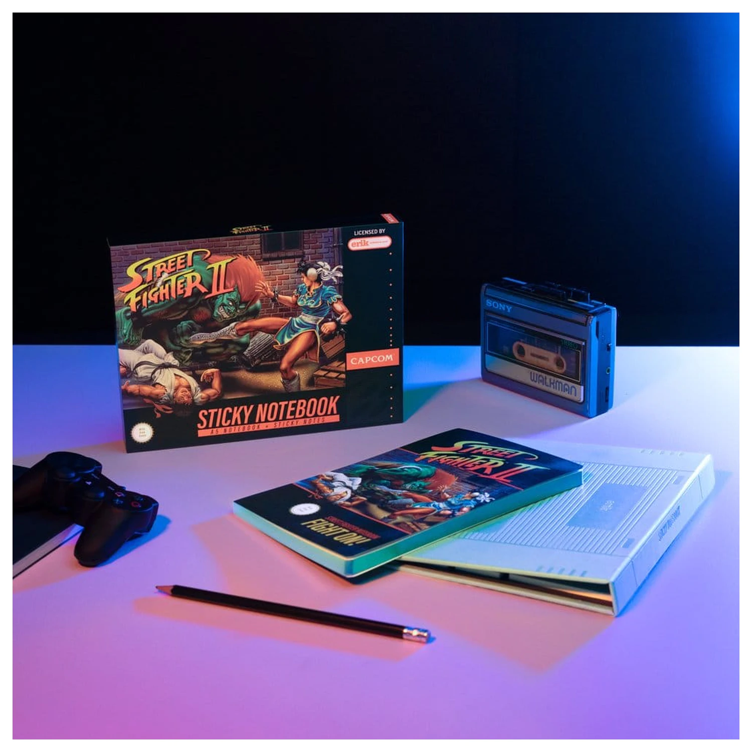 Street Fighter A5 premium zápisník s lepiacimi poznámkami produktová fotografia