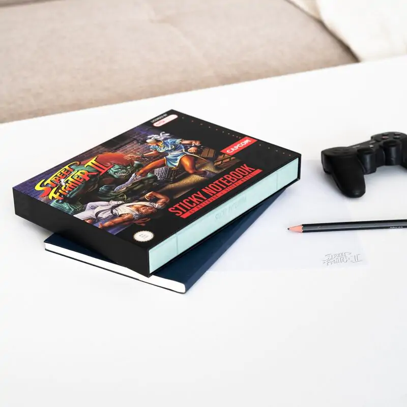 Street Fighter A5 premium zápisník s lepiacimi poznámkami produktová fotografia