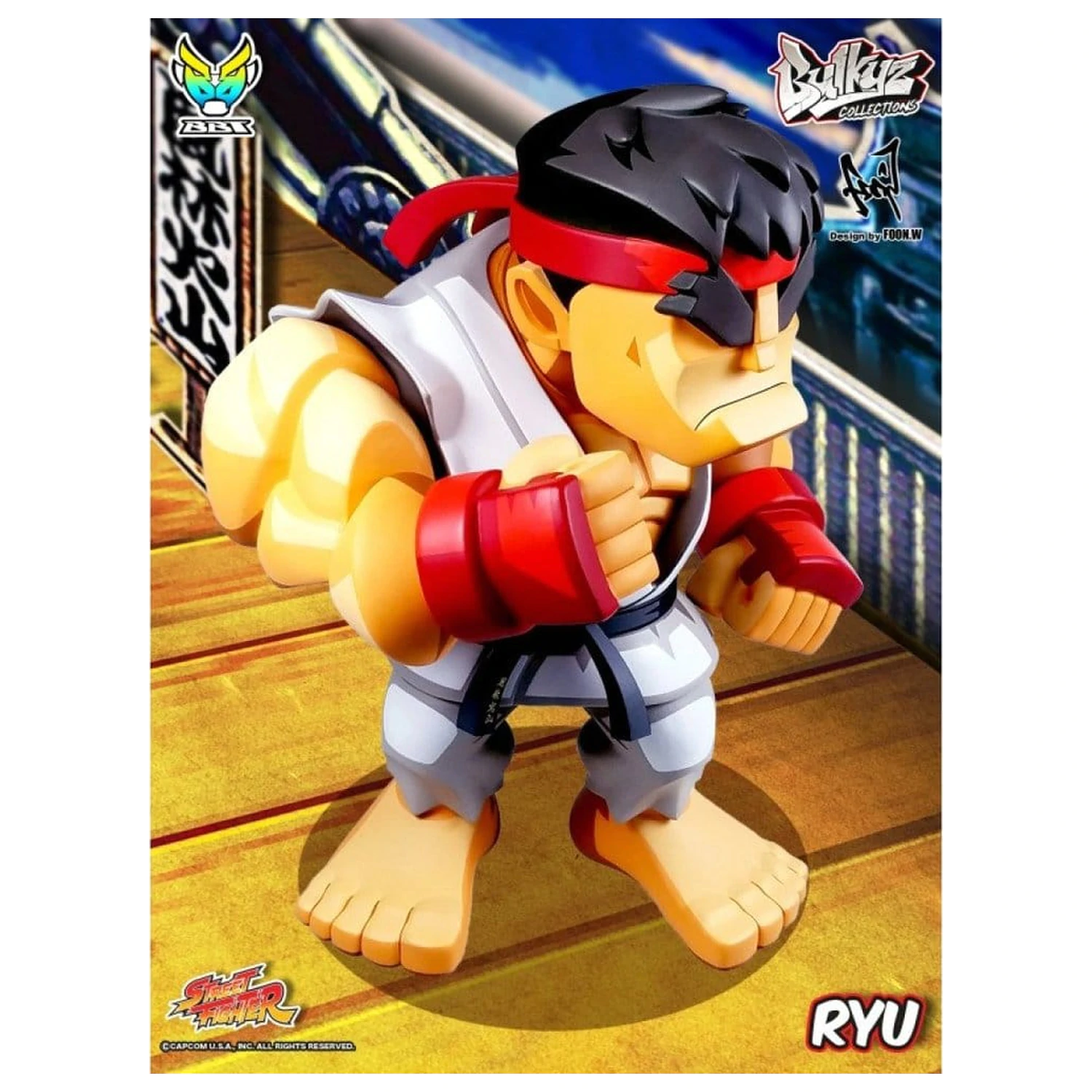 Street Fighter Bulkyz Vinylová figúrka Ryu 30 cm produktová fotografia