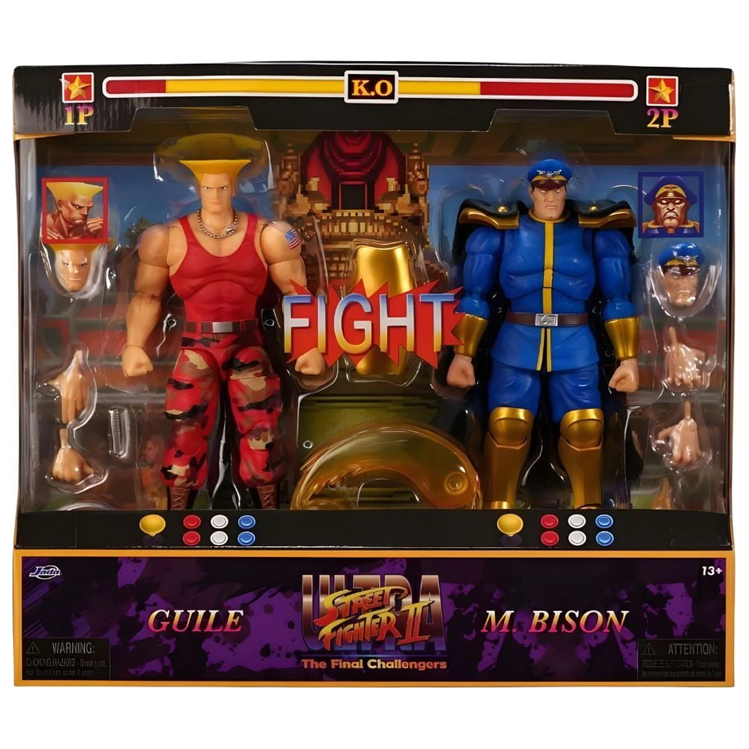 Street Fighter II Guile a Bison balenie 2 figúrok 15cm produktová fotografia