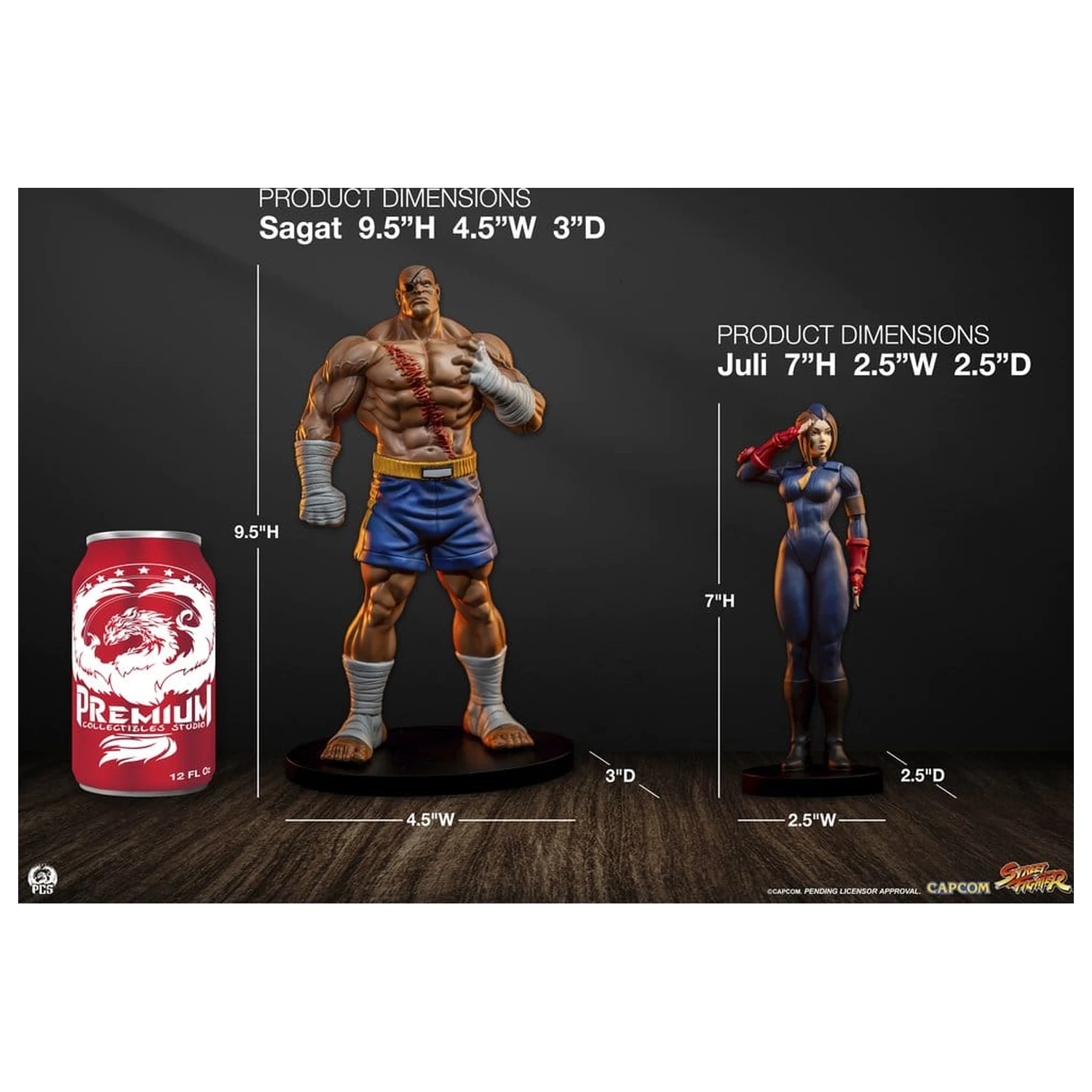 Street Fighter Street Jam sochy 1/10 Sagat & Juli 24 cm produktová fotografia