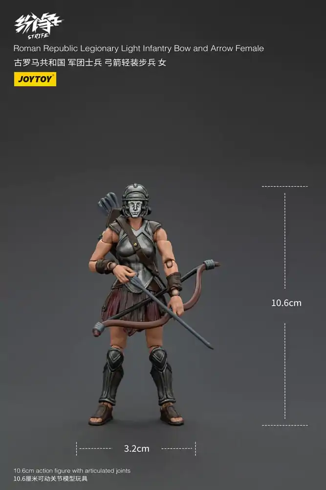 Akčná figúrka Strife 1/18 Roman Republic Legionary Light Infantry Luk a šíp Žena 11 cm produktová fotografia