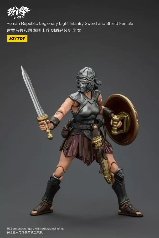 Strife Akčná Figúrka 1/18 Roman Republic Legionary Light Infantry Meč a Štít Female 11 cm produktová fotografia