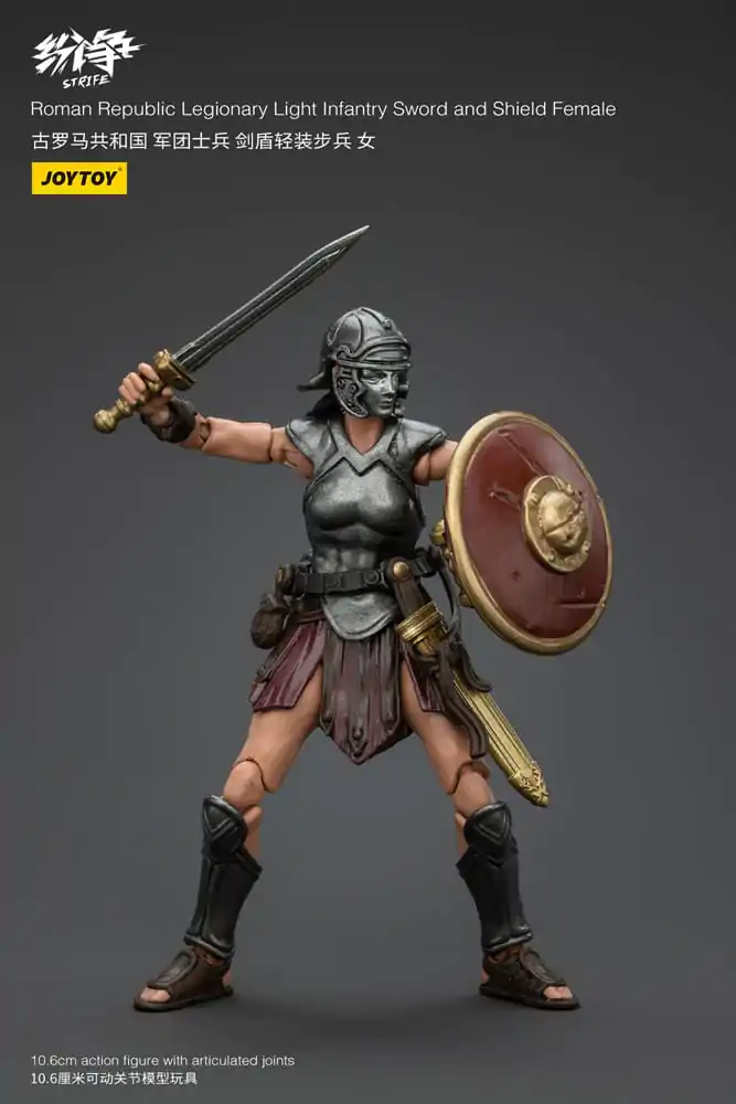 Strife Akčná Figúrka 1/18 Roman Republic Legionary Light Infantry Meč a Štít Female 11 cm produktová fotografia