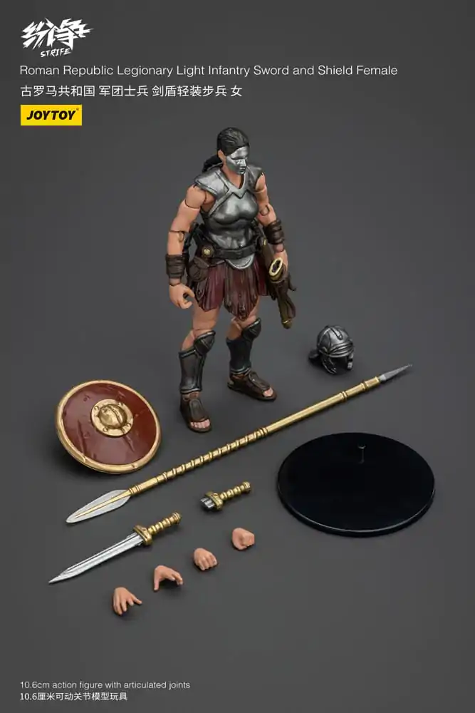 Strife Akčná Figúrka 1/18 Roman Republic Legionary Light Infantry Meč a Štít Female 11 cm produktová fotografia